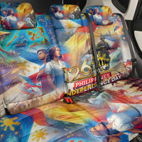 The Philippines 126th Independence Anniversary Back Car Seat Cover Art Style - Polynesian Pride