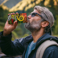 Vanuatu 45th Independence Anniversary 4 in 1 Can Cooler Tumbler Melanesian Pattern Reggae - Polynesian Pride