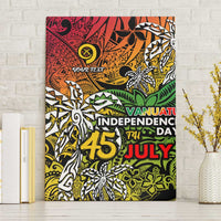 Personalized Vanuatu 45th Independence Anniversary Canvas Wall Art Melanesian Pattern Reggae - Polynesian Pride