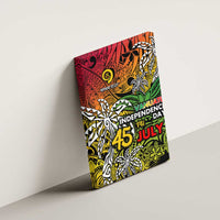 Personalized Vanuatu 45th Independence Anniversary Canvas Wall Art Melanesian Pattern Reggae - Polynesian Pride