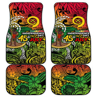Personalized Vanuatu 45th Independence Anniversary Car Mats Melanesian Pattern Reggae - Polynesian Pride