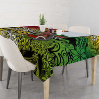 Personalized Vanuatu 45th Independence Anniversary Tablecloth Melanesian Pattern Reggae - Polynesian Pride