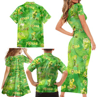 I Love Kiwi Family Matching Short Sleeve Bodycon Dress and Hawaiian Shirt New Zealand Kiwi Fruit Summer Cocktail