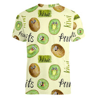 Kiwi Cute Humorous Women V-Neck T-Shirt New Zealand Fruit