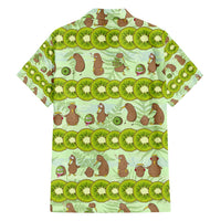 New Zealand Kiwi Fruit Witty Kiwi Bird Family Matching Off Shoulder Short Dress and Hawaiian Shirt DT02 - Polynesian Pride