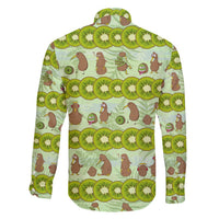 New Zealand Kiwi Fruit Witty Kiwi Bird Family Matching Off Shoulder Short Dress and Hawaiian Shirt DT02 - Polynesian Pride