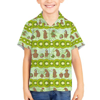 New Zealand Kiwi Fruit Witty Kiwi Bird Family Matching Puletasi and Hawaiian Shirt