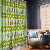 New Zealand Kiwi Fruit Witty Kiwi Bird Window Curtain DT02 - Polynesian Pride