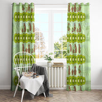 New Zealand Kiwi Fruit Witty Kiwi Bird Window Curtain DT02 - Polynesian Pride