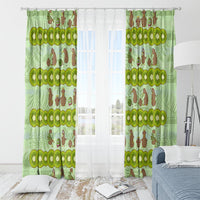 New Zealand Kiwi Fruit Witty Kiwi Bird Window Curtain DT02 - Polynesian Pride