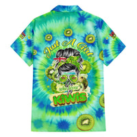 Just a Girl Who Loves Kiwis Family Matching Off The Shoulder Long Sleeve Dress and Hawaiian Shirt New Zealand Tie Dye DT02 - Polynesian Pride