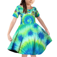 Just a Girl Who Loves Kiwis Family Matching Off Shoulder Short Dress and Hawaiian Shirt New Zealand Tie Dye