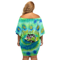 Just a Girl Who Loves Kiwis Family Matching Off Shoulder Short Dress and Hawaiian Shirt New Zealand Tie Dye