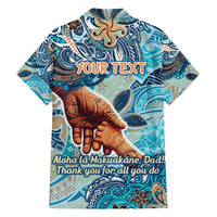 Hand In Hand Father's Day Polynesian Family Matching Off The Shoulder Long Sleeve Dress and Hawaiian Shirt Tribal Flower Pattern DT02 - Polynesian Pride