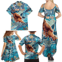 Hand In Hand Father's Day Polynesian Family Matching Summer Maxi Dress and Hawaiian Shirt Tribal Flower Pattern DT02 - Polynesian Pride