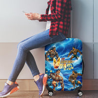 Hawaii Father's Day Luggage Cover The Surfing Dad Polynesian Tattoo DT02 - Polynesian Pride