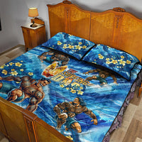 Hawaii Father's Day Quilt Bed Set The Surfing Dad Polynesian Tattoo DT02 - Polynesian Pride