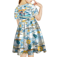 Hawaii Father's Day It's Surfing Time Kid Short Sleeve Dress Aloha L Makuakane DT02 - Polynesian Pride