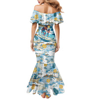 Hawaii Father's Day It's Surfing Time Mermaid Dress Aloha L Makuakane DT02 - Polynesian Pride