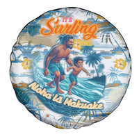 Hawaii Father's Day It's Surfing Time Spare Tire Cover Aloha Lā Makuakane