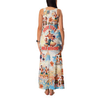 Hawaii Father's Day Family Matching Tank Maxi Dress and Hawaiian Shirt Hula With Dad