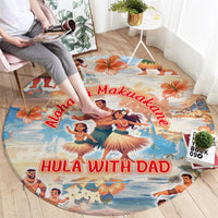 Hawaii Father's Day Round Carpet Hula With Dad