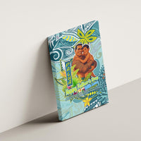 Palau Father's Day Polynesia Canvas Wall Art Dad and Son