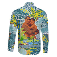 Palau Father's Day Polynesia Family Matching Mermaid Dress and Hawaiian Shirt Dad and Son