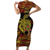 Papua New Guinea 50th Independence Day Family Matching Short Sleeve Bodycon Dress and Hawaiian Shirt Culture Spirit and Sovereignty