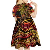 Papua New Guinea 50th Independence Day Kid Short Sleeve Dress Culture Spirit and Sovereignty