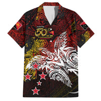 PNG 1975 - 2025 Family Matching Summer Maxi Dress and Hawaiian Shirt Papua New Guinea 50th Independence Anniversary