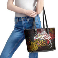 PNG 1975 - 2025 Leather Tote Bag Papua New Guinea 50th Independence Anniversary