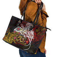 PNG 1975 - 2025 Leather Tote Bag Papua New Guinea 50th Independence Anniversary