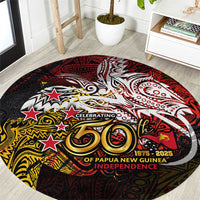 PNG 1975 - 2025 Round Carpet Papua New Guinea 50th Independence Anniversary