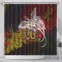 PNG 1975 - 2025 Shower Curtain Papua New Guinea 50th Independence Anniversary