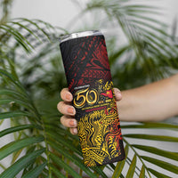 PNG 1975 - 2025 Skinny Tumbler Papua New Guinea 50th Independence Anniversary