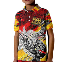 Papua New Guinea 50th Independence Day Kid Polo Shirt Celebrate Our History, Inspire Our Future