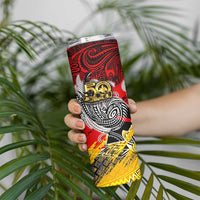 Papua New Guinea 50th Independence Day Skinny Tumbler Celebrate Our History, Inspire Our Future