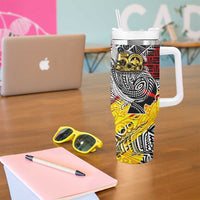 Papua New Guinea 50th Independence Day Tumbler With Handle Celebrate Our History, Inspire Our Future