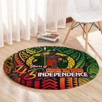 Vanuatu 45th Independence Anniversary Round Carpet Embracing Our Traditions Shaping Our Future