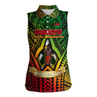 Vanuatu 45th Independence Anniversary Women Sleeveless Polo Shirt Embracing Our Traditions Shaping Our Future