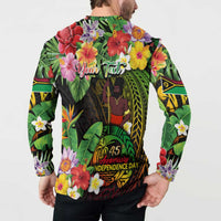 45th Anniversary of Freedom Vanuatu Button Sweatshirt Island Pride Cultural Power Pacific Unity