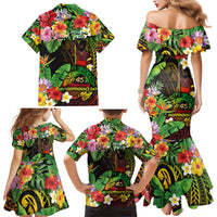 45th Anniversary of Freedom Vanuatu Family Matching Mermaid Dress and Hawaiian Shirt Island Pride Cultural Power Pacific Unity