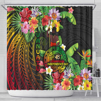 45th Anniversary of Freedom Vanuatu Shower Curtain Island Pride Cultural Power Pacific Unity