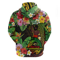 45th Anniversary of Freedom Vanuatu Zip Hoodie Island Pride Cultural Power Pacific Unity