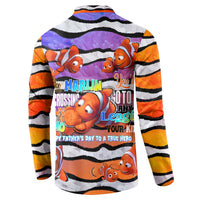 The Ocean Best Dad Button Sweatshirt Like Marlin Happy Fathers Day To a True Hero - Polynesian Pride