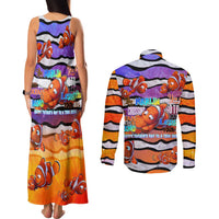 The Ocean Best Dad Couples Matching Tank Maxi Dress and Long Sleeve Button Shirt Like Marlin Happy Fathers Day To a True Hero - Polynesian Pride