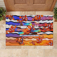 The Ocean Best Dad Rubber Doormat Like Marlin Happy Fathers Day To a True Hero - Polynesian Pride
