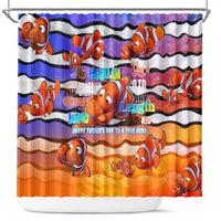 The Ocean Best Dad Shower Curtain Like Marlin Happy Fathers Day To a True Hero - Polynesian Pride