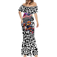 Personalized Kiwi New Zealand Rugby Mermaid Dress Kiwis Mascot Tropical Pattern